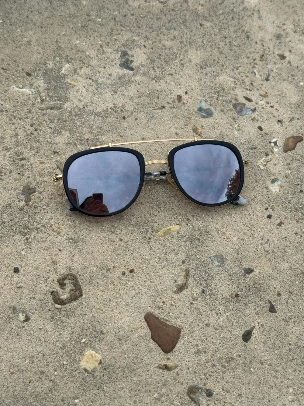 Krewe Black Aviator Glasses